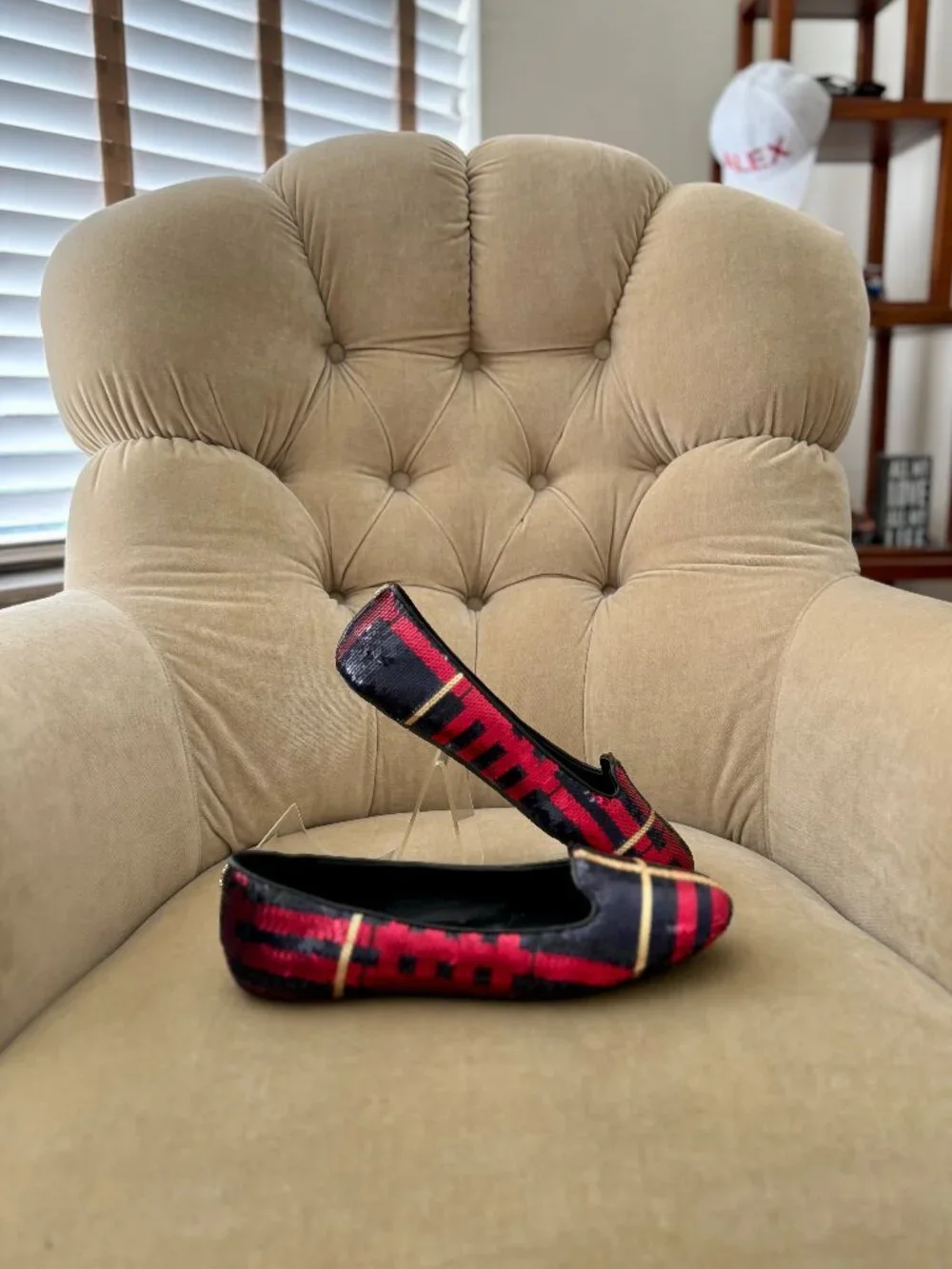 NEW Auth. COACH Iconic Deborah Tartan Plaid Sequin Ballet Flats...FABULOUS!!!